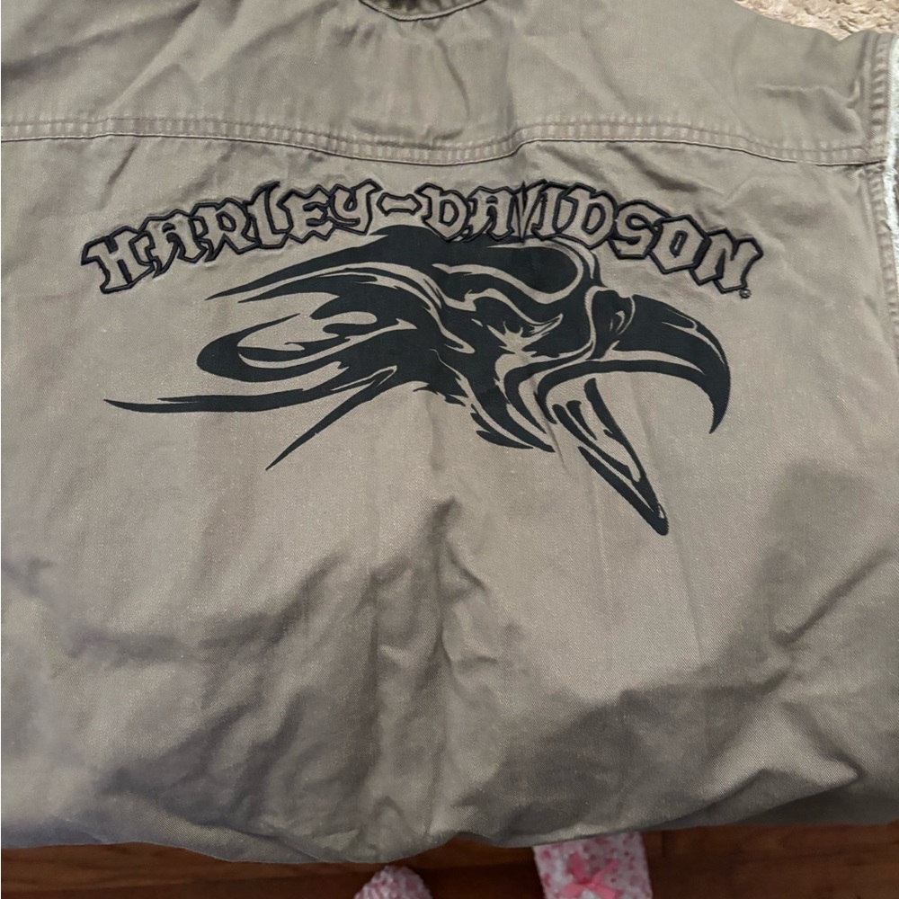 Harley-Davidson Tan Vest with Black Accents